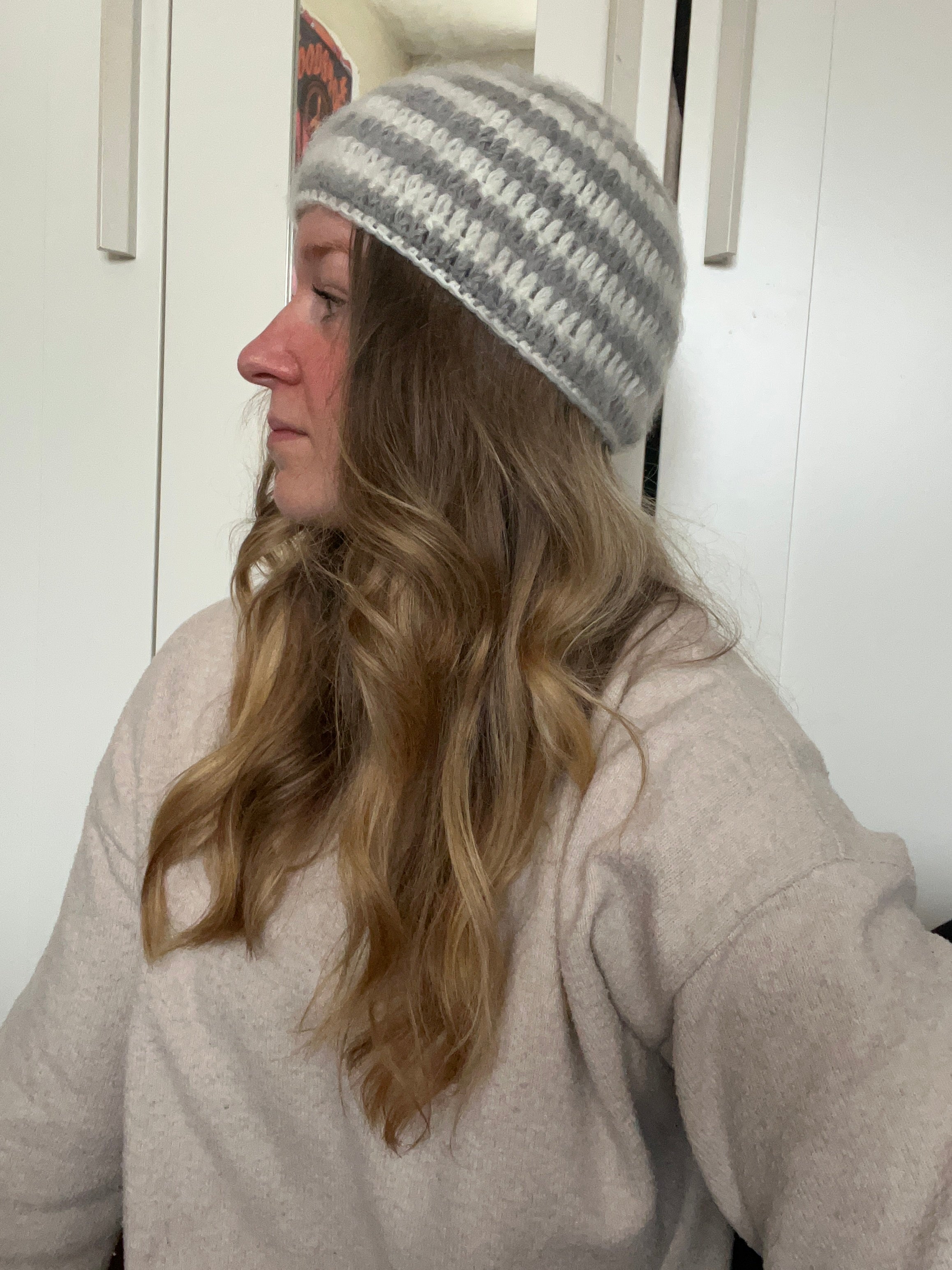 Bonnet "brush" en mohair