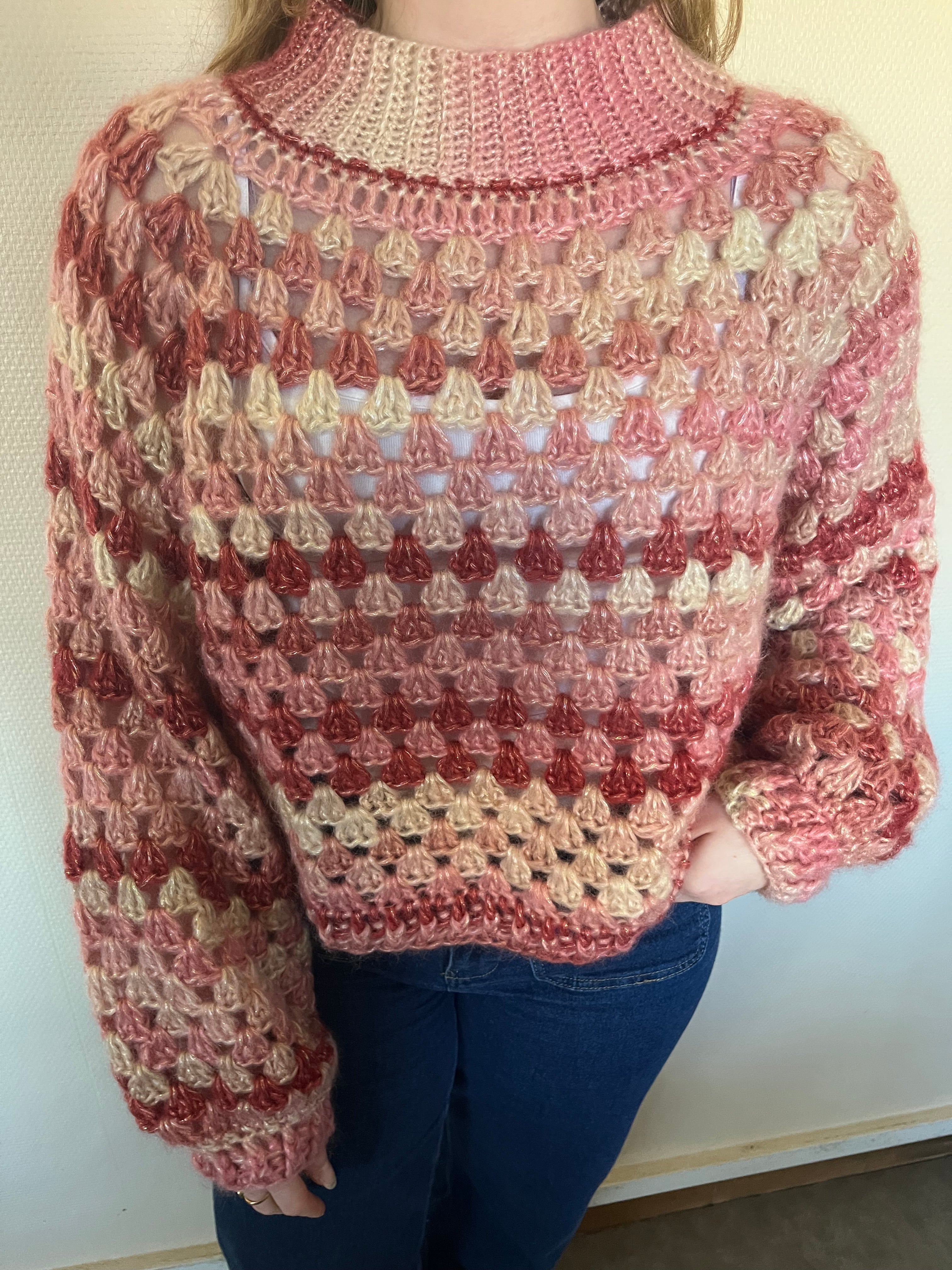 Pull brillant oversize