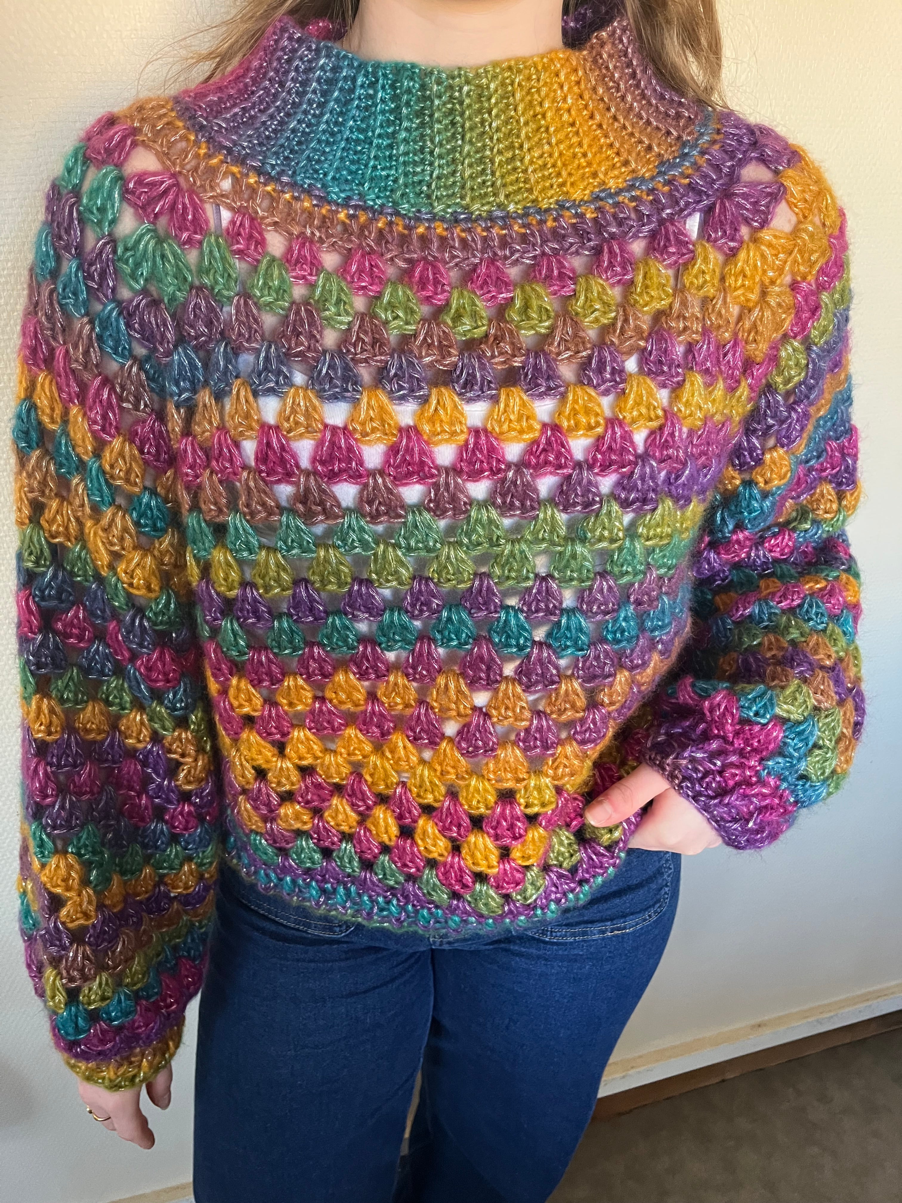 Pull brillant oversize