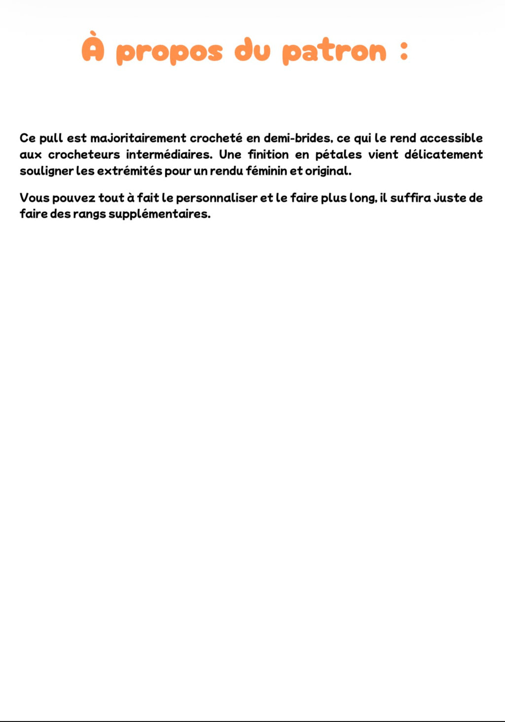 Le pull « Pretty Flower »